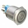 6 Pin 22mm 12V Led light metal push button latching switchSwitches