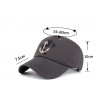 Tampa de beisebol com âncora - algodão - ajustável - unisex