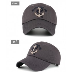 Tampa de beisebol com âncora - algodão - ajustável - unisex
