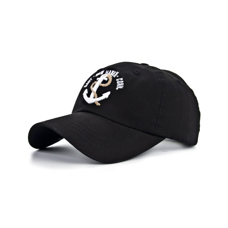 Tampa de beisebol com âncora - algodão - ajustável - unisex