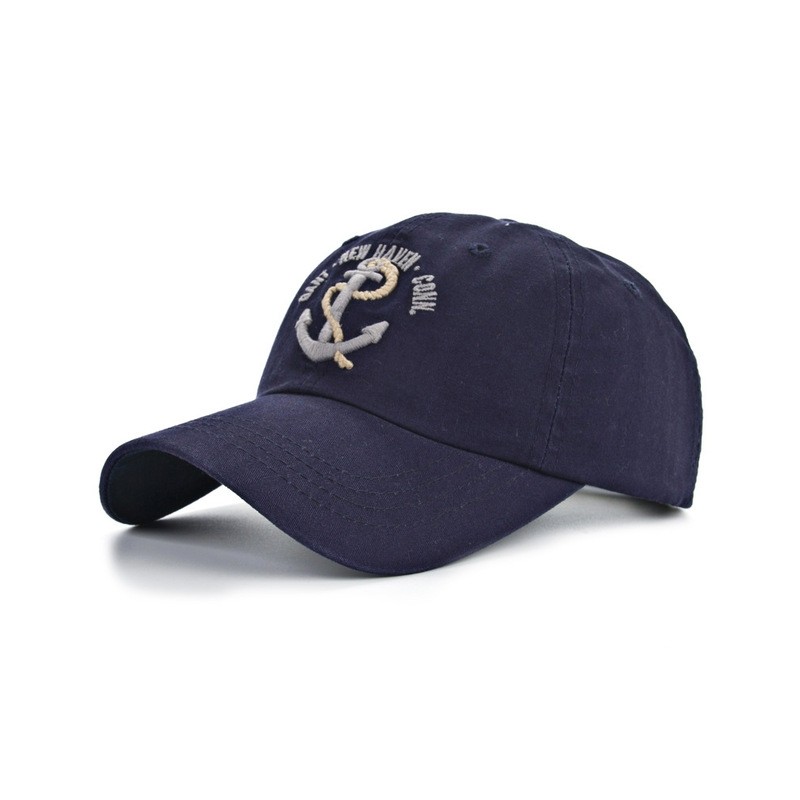 Tampa de beisebol com âncora - algodão - ajustável - unisex