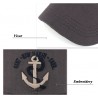 Tampa de beisebol com âncora - algodão - ajustável - unisex