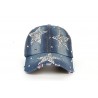 Tampa de beisebol de algodão / jeans na moda com estrelas de strass