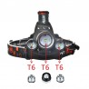 Farol de cabeça - lanterna de zoom - tocha - 3 lâmpada de LED XML-T6