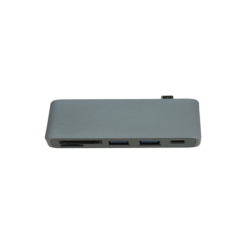 5 em 1 USB 3 Hub Multi Tipo C Splitter Leitor de cartão de adaptador