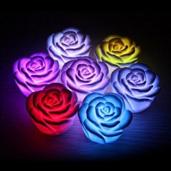 Lâmpada de mudança de cor de flor de rosa LED