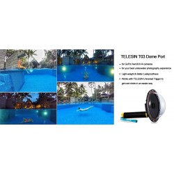 TELESINAS 6" Acionador de flutuação de caso impermeável para GoPro Hero 4 3 3 + caixa de capa de cúpula de lente