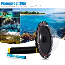 TELESINAS 6" Acionador de flutuação de caso impermeável para GoPro Hero 4 3 3 + caixa de capa de cúpula de lente
