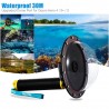 TELESINAS 6" Acionador de flutuação de caso impermeável para GoPro Hero 4 3 3 + caixa de capa de cúpula de lente