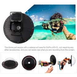 TELESINAS 6" Acionador de flutuação de caso impermeável para GoPro Hero 4 3 3 + caixa de capa de cúpula de lente