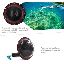TELESINAS 6" Acionador de flutuação de caso impermeável para GoPro Hero 4 3 3 + caixa de capa de cúpula de lente