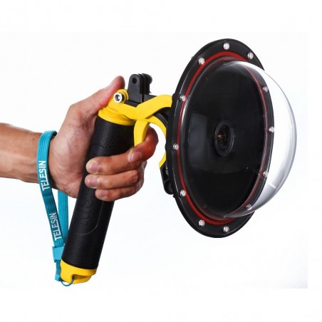 TELESINAS 6" Acionador de flutuação de caso impermeável para GoPro Hero 4 3 3 + caixa de capa de cúpula de lente