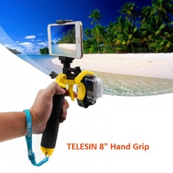 TELESINAS 6" Acionador de flutuação de caso impermeável para GoPro Hero 4 3 3 + caixa de capa de cúpula de lente
