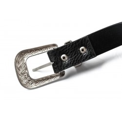 Correia de couro de dupla fivela de design vintage