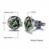 Cufflinks redondos de camuflagem