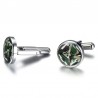 Cufflinks redondos de camuflagem