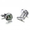 Cufflinks redondos de camuflagem
