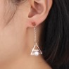 Triangle Pearl Drop EarringsEarrings