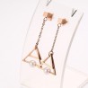 Triangle Pearl Drop EarringsEarrings