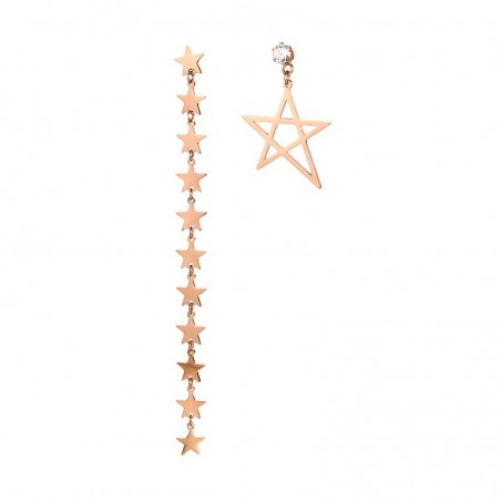 Brincos longos da corda da estrela da assimetria