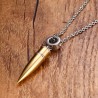 Colar pingente forma de bala masculino