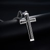 Cruz com bíblia espanhola - colar de aço inoxidável - unisex