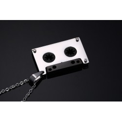Punk kassettband hänge - rostfritt stål halsband - unisexNecklaces