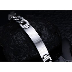 Pulseira de aço inoxidável da cruz da Bíblia