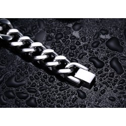 Pulseira de aço inoxidável da cruz da Bíblia
