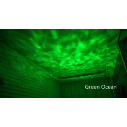 Ondas oceânicas - céu estrelado - luz noturna LED USB - projetor
