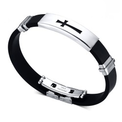 Pulseira de fivela de aço inoxidável