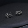 Black crystal infinity stud earringsEarrings