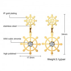 Hollow Rudder Design Drop EarringsEarrings