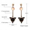 Double circle & triangle - long earringsEarrings