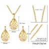 Hollow Out Drops Necklace & Earrings Jewellery SetJewellery Sets