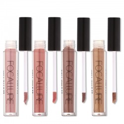 Longa duração batom nude ouro metálico lipgloss