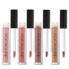Longa duração batom nude ouro metálico lipgloss