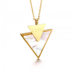 Conjunto de jóias elegantes de amor e triângulo
