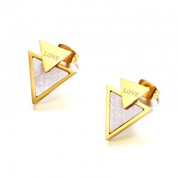 Conjunto de jóias elegantes de amor e triângulo