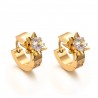 Gold stud earrings with zirconiaEarrings