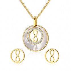 Round Pearl & Gold Jewellery SetJewellery Sets