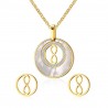 Round Pearl & Gold Jewellery SetJewellery Sets