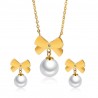 Conjunto de jóias de moda Bowknot & Pearl