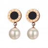 Simulated Pearl Roman Numerals EarringsEarrings