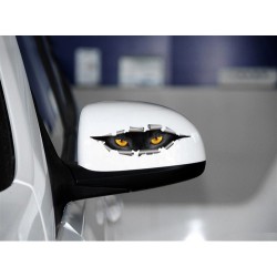 3D olhos de gato espreitando - adesivo de carro de vinil - impermeável