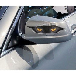 3D olhos de gato espreitando - adesivo de carro de vinil - impermeável