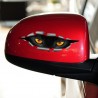 3D olhos de gato espreitando - adesivo de carro de vinil - impermeável