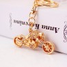 Skeleton & motorcycle - crystal keychainKeyrings