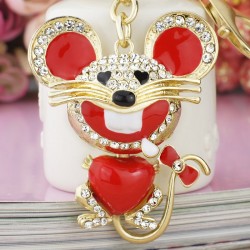 Chaveiro do mouse de cristal