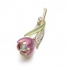 Broche de tulipa de cristal elegante